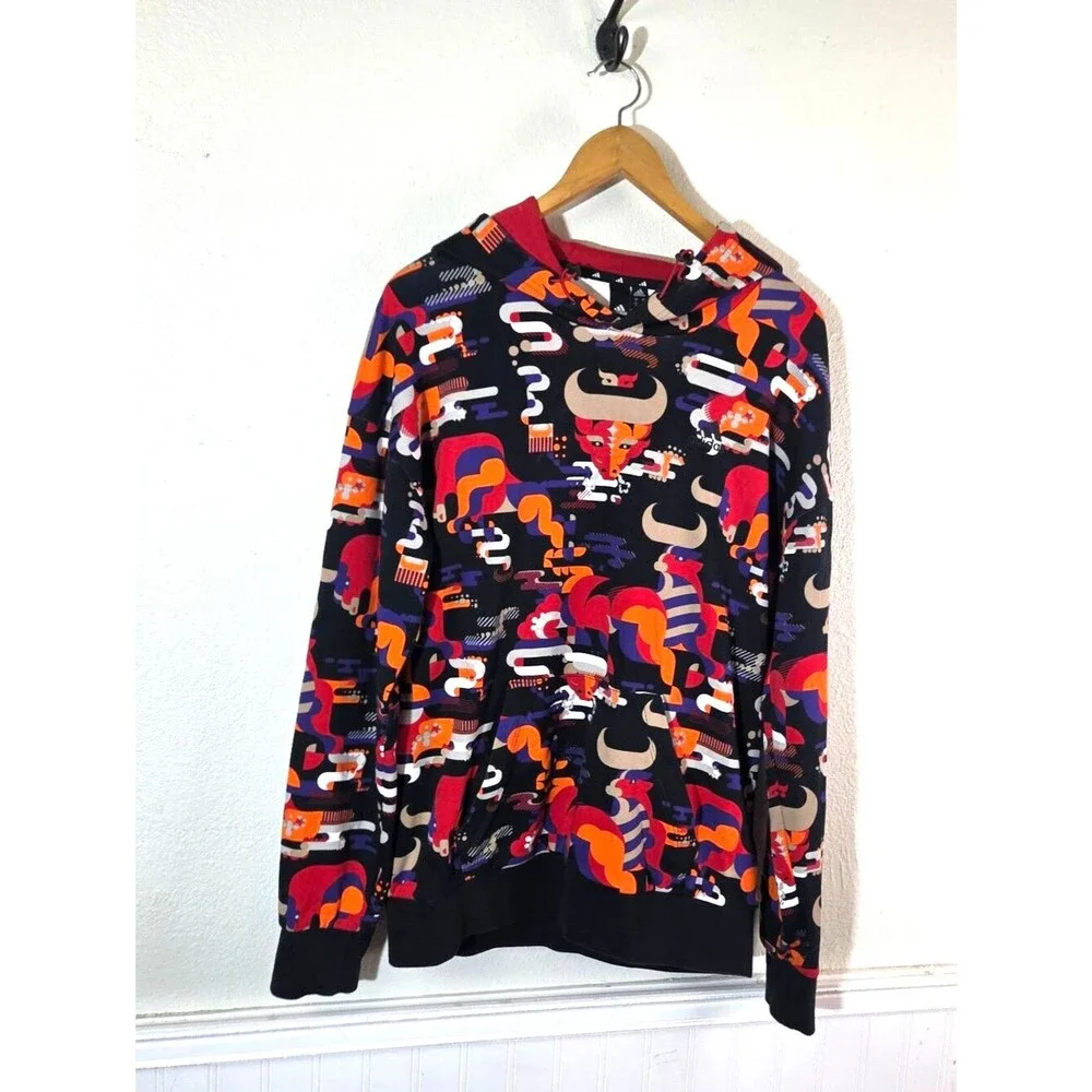 Adidas Chinese New Year Hoodie Mens Small Year of the Ox Graphic Pullover